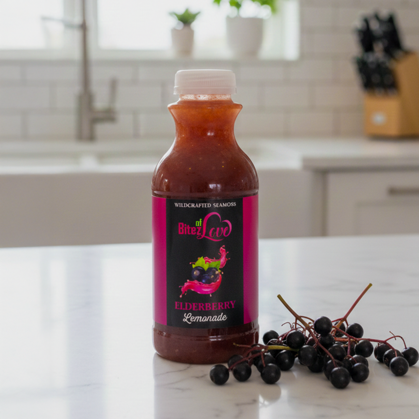 Bitez Wildcrafted Elderberry Sea Moss Lemonade